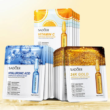 24K Gold Hyaluronic Acid Face Mask - Deep Moisture, Radiance Restored