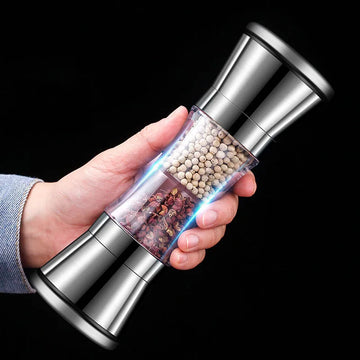 2-in-1 Double-Head Pepper &amp; Spice Grinder - Grind Two Spices in One