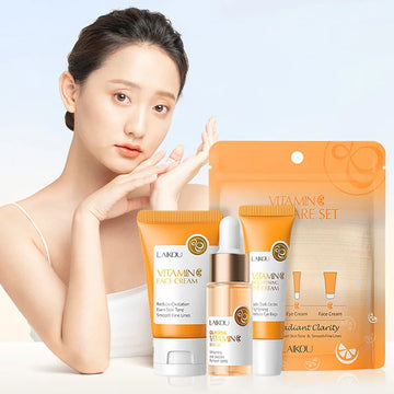 LAIKOU 24K Golden Sakura Skin Care Set - Your 3-Step Anti-Aging Secret.