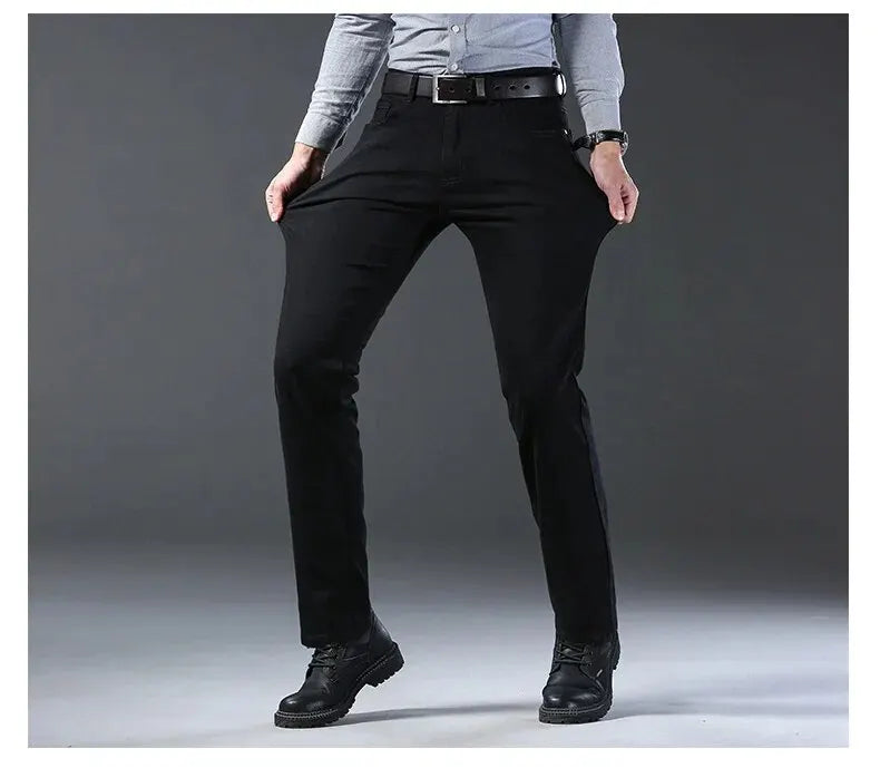 Men’s Straight Leg Jeans – Comfortable Stretch Denim by WTHINLEE