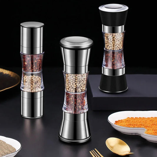 2-in-1 Double-Head Pepper &amp; Spice Grinder - Grind Two Spices in One