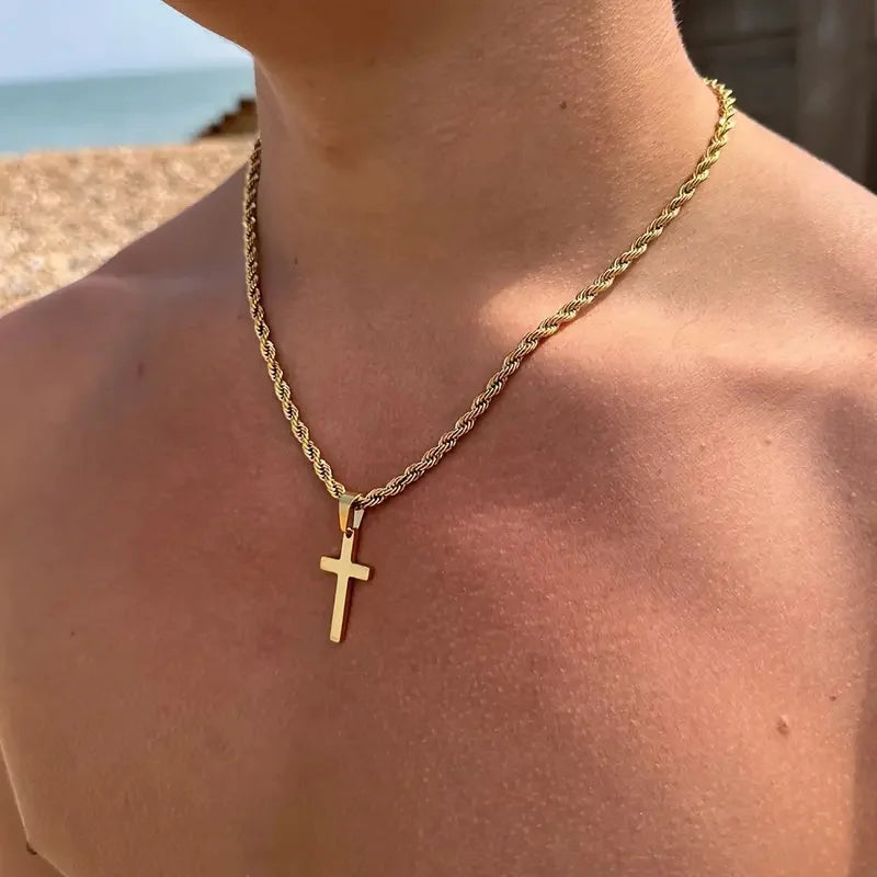 Laoloutian Cross Pendant Necklace - Carry Strength. Wear Style