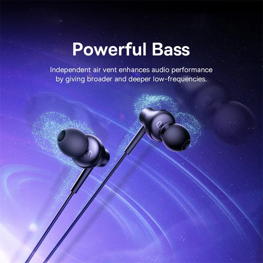 BASEUS Type-C Wired Earphones - Comfort that Lasts All Day.