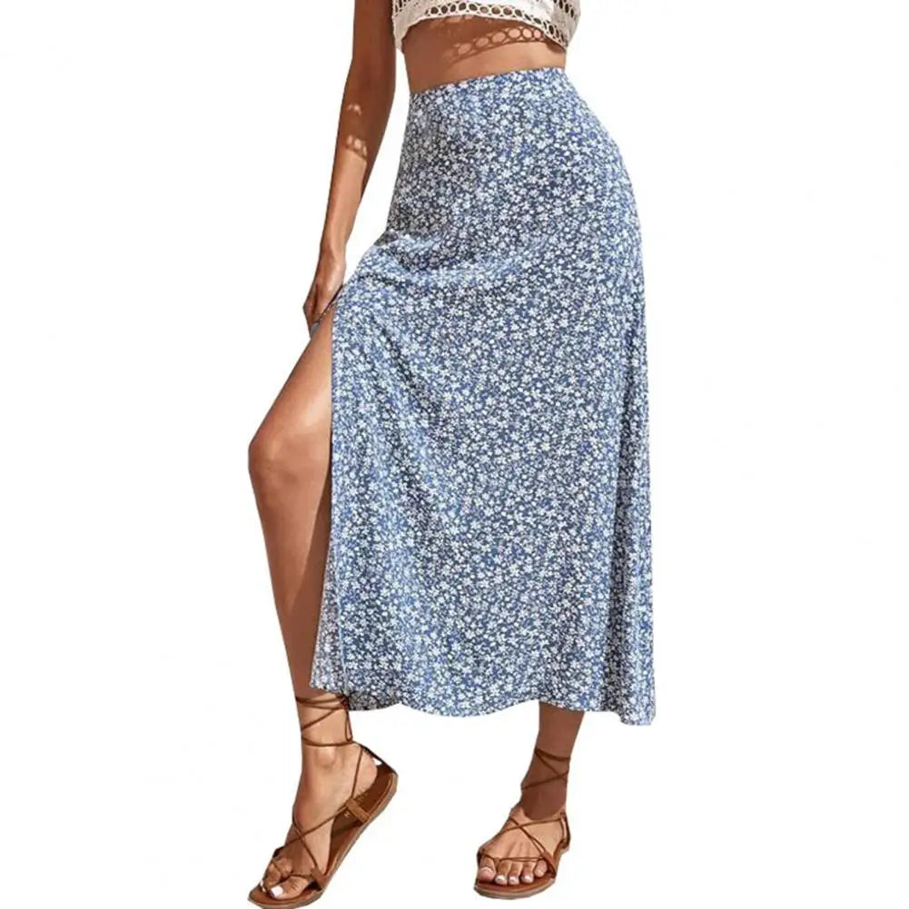 Women's Floral Print Long Skirt