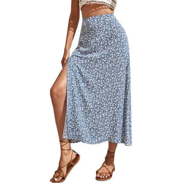 Women's Floral Print Long Skirt