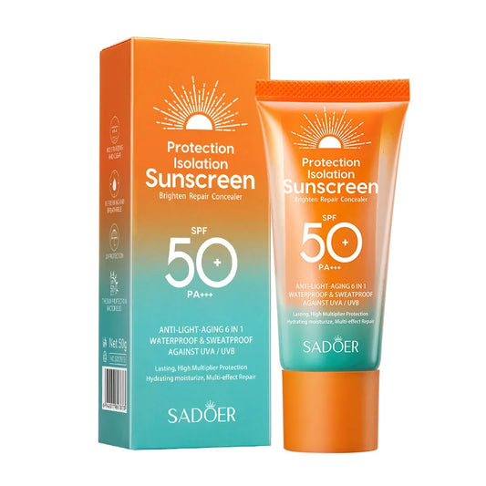 SADOER SPF 50+ Facial Sunscreen - Stay Bright, Stay Protected