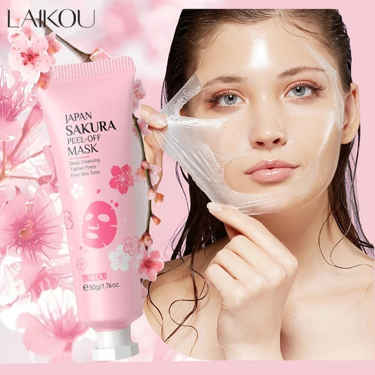 LAIKOU 24K Gold Sakura Peeling Face Mask – Peel Away Impurities, Reveal Pure Radiance