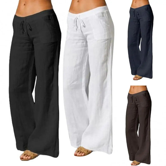 Women's Wide Leg Yoga Pants with Pockets 