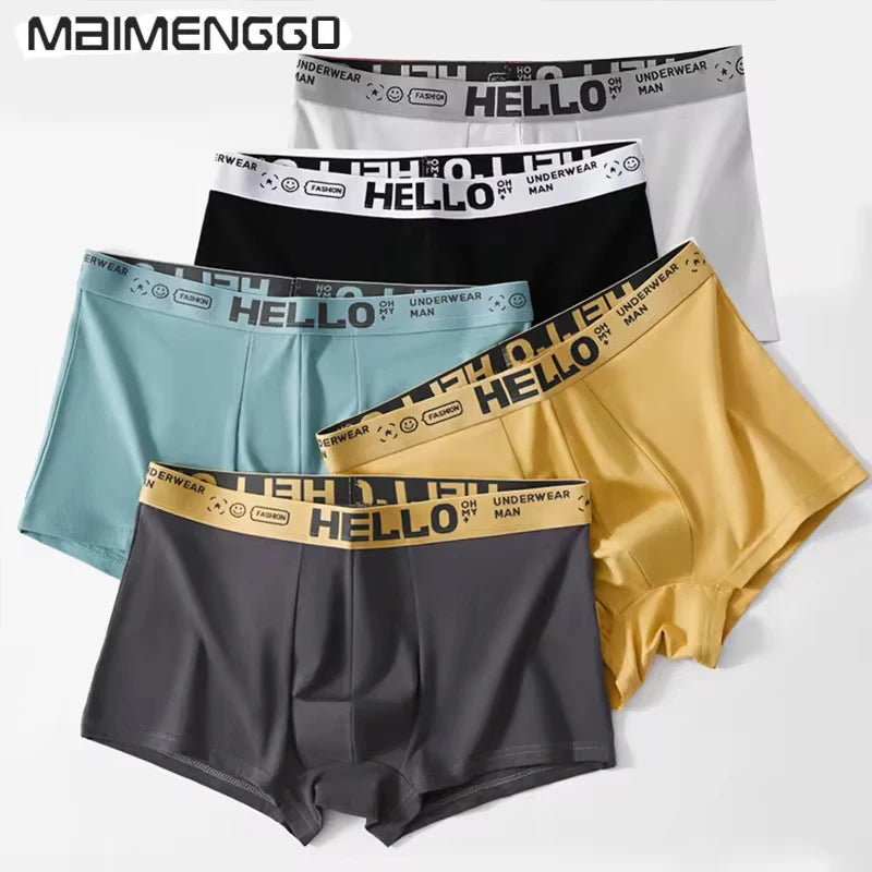 1/5 Pcs Men’s Boxer Shorts – Breathable Stretch Fit for Everyday Comfort