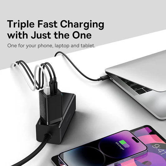 BASEUS GaN 65W Fast Charger - One Charger. All Your Devices