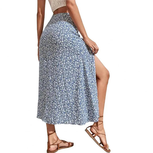 Women's Floral Print Long Skirt