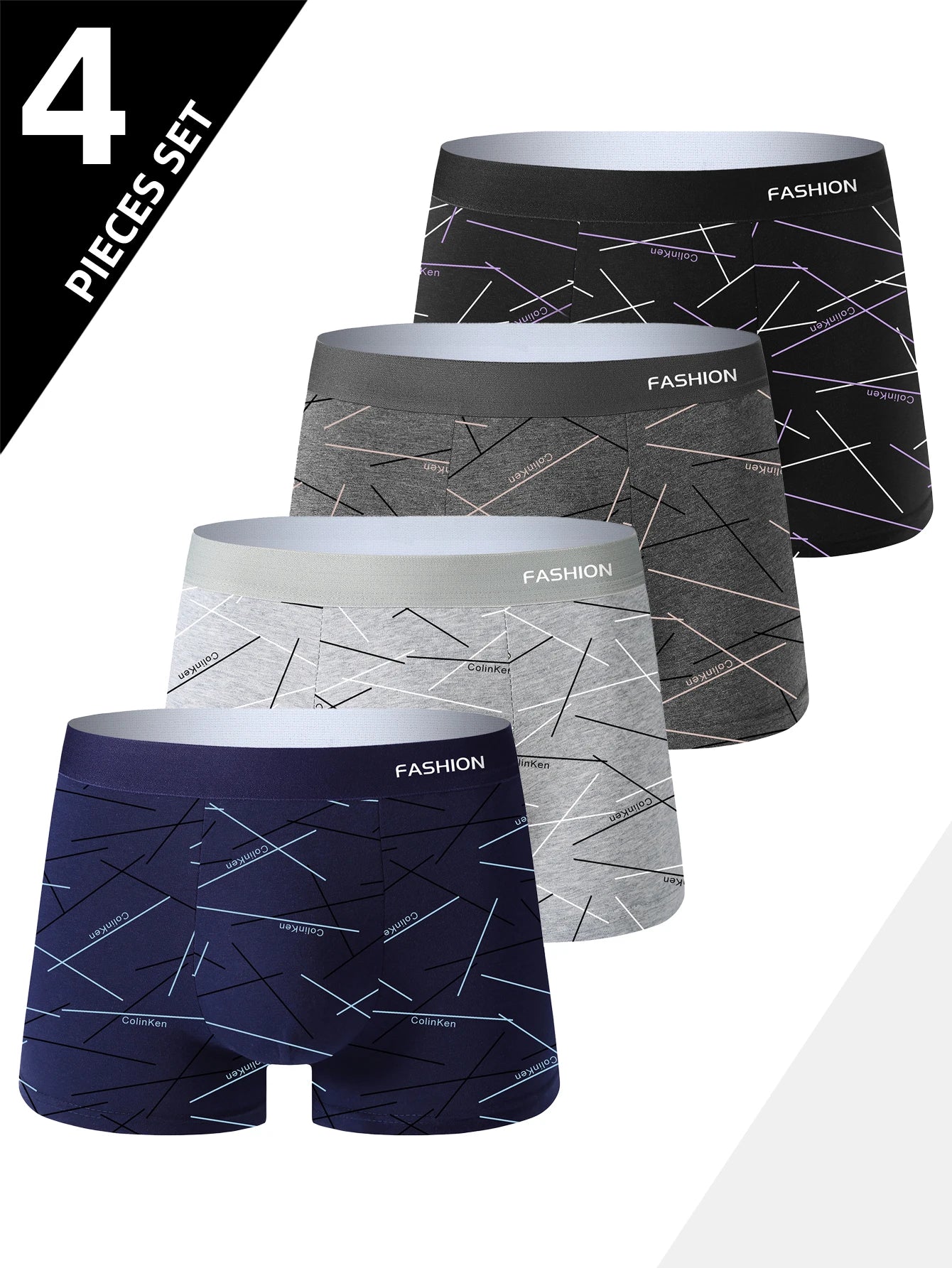 4pcs Men’s Striped Boxer Shorts - Everyday Essentials, Reinvented for Men