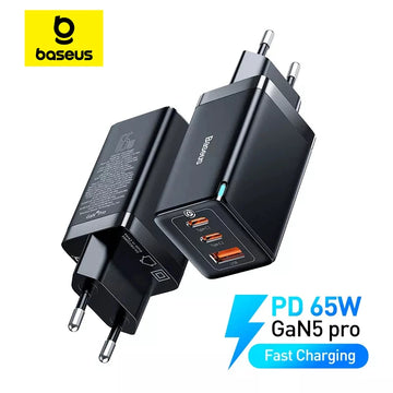 BASEUS GaN 65W Fast Charger - One Charger. All Your Devices