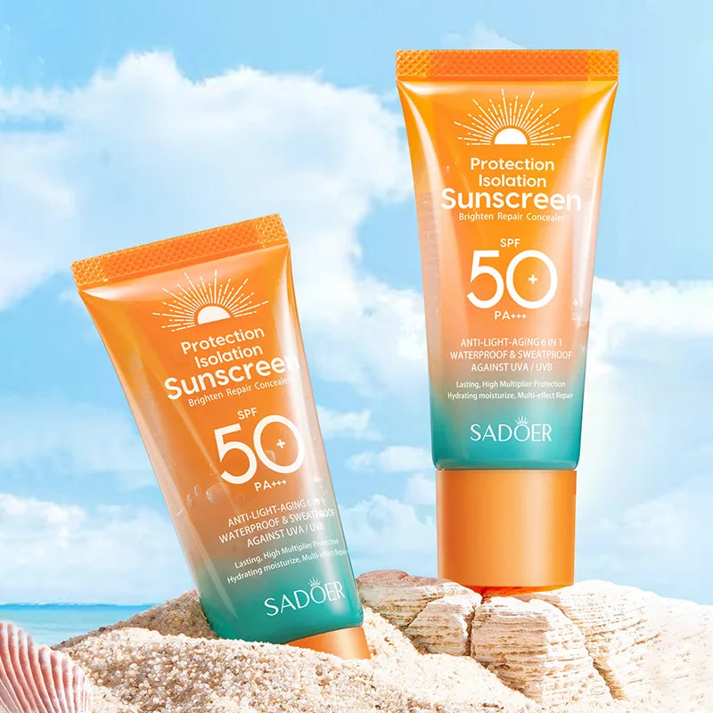 SADOER SPF 50+ Facial Sunscreen - Stay Bright, Stay Protected