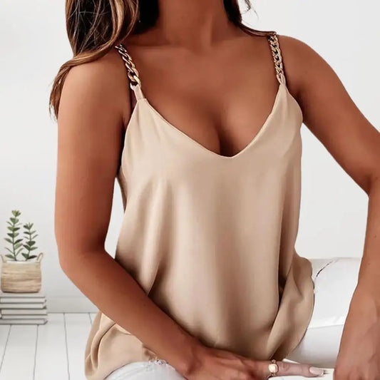 Premium Women's V-Neck Sleeveless Blouse 